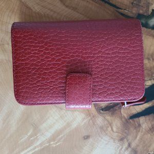 Roots Red Cervino Leather Wallet